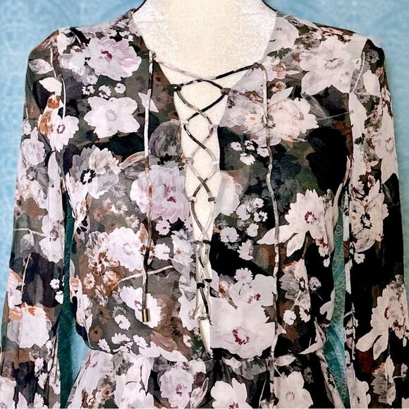 Intermix Libby Lace Up Silk Dress - Picture 6 of 7